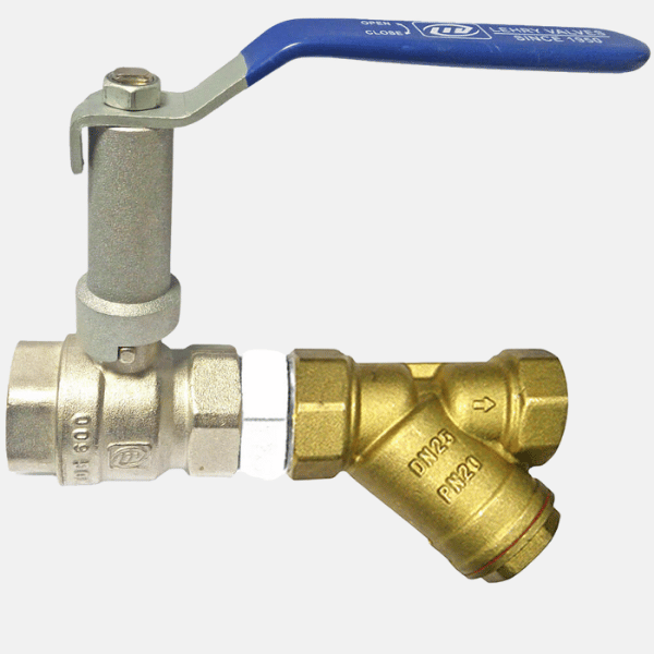 Ex-Stem Ball Valve with Strainer