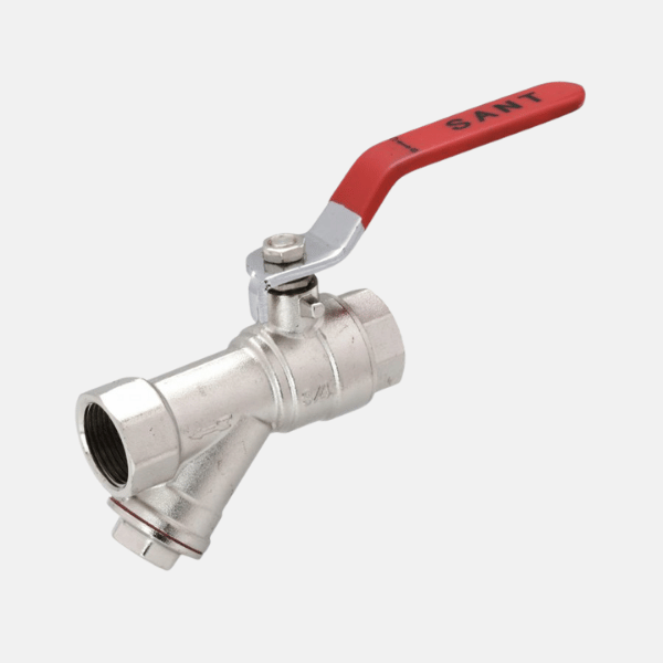 Ball valve with strainer